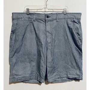 Foundry Supply Co Shorts Mens 42 Blue Pinstripe Pockets Stretch Nautical Preppy